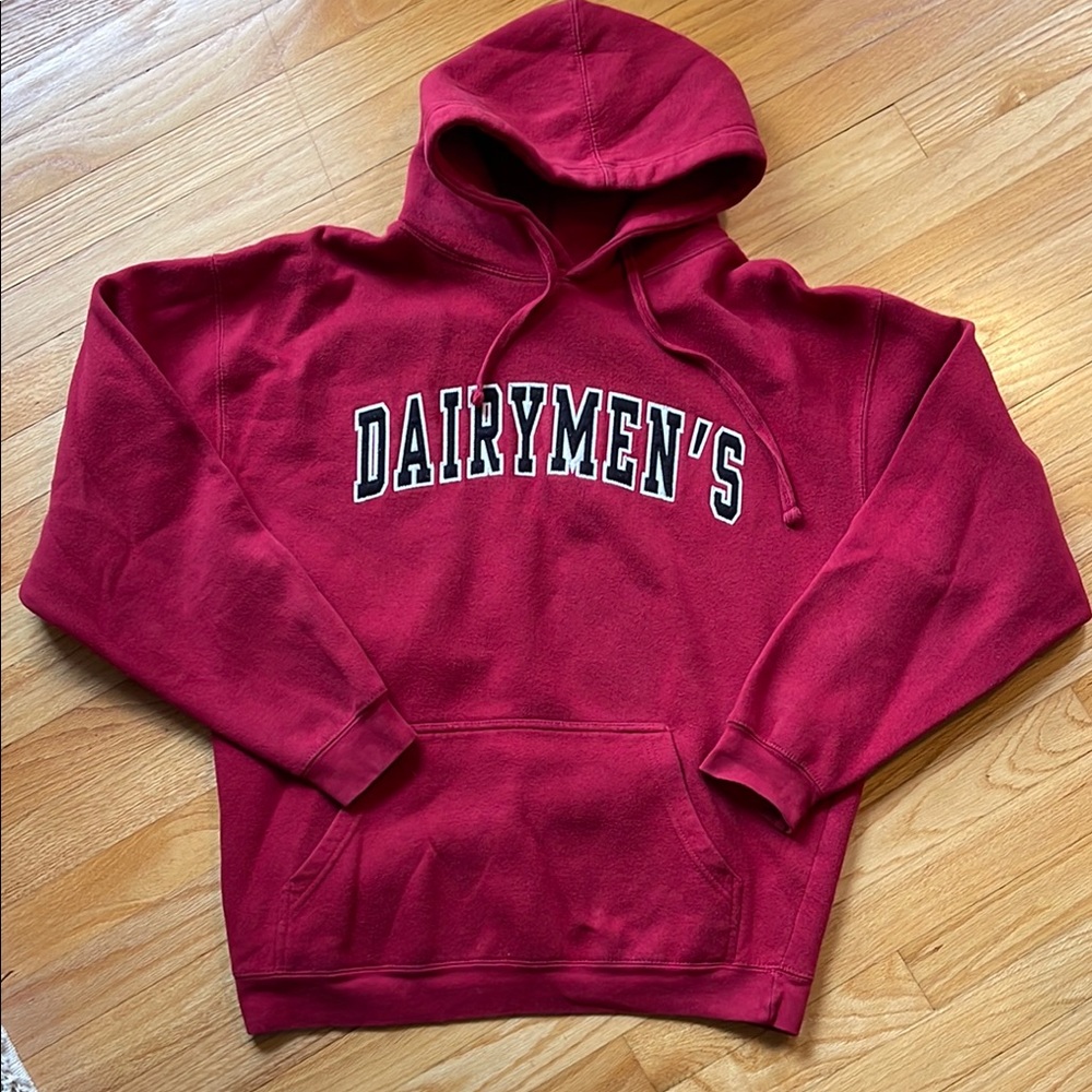 dairymen’s red hoodie